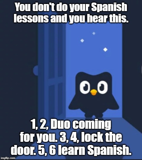Duolingo Bird Scary Meme