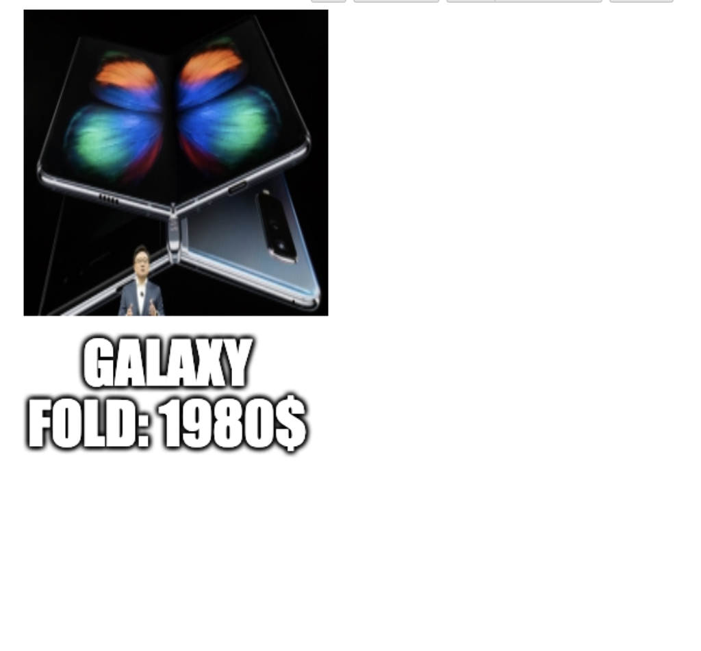 High Quality Galaxy fold compairson Blank Meme Template