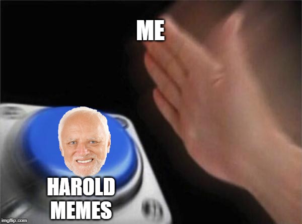 Harold memes | ME; HAROLD MEMES | image tagged in memes,blank nut button,funny,hide the pain harold,harold | made w/ Imgflip meme maker