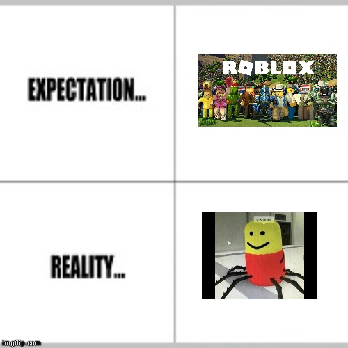 Expectation vs Reality | image tagged in expectation vs reality,roblox | made w/ Imgflip meme maker