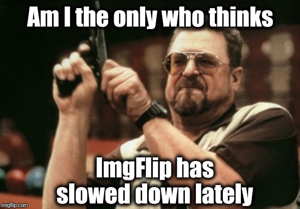Maybe it's the fact that summer is here in the US | Am I the only who thinks; ImgFlip has slowed down lately | image tagged in memes,am i the only one around here | made w/ Imgflip meme maker