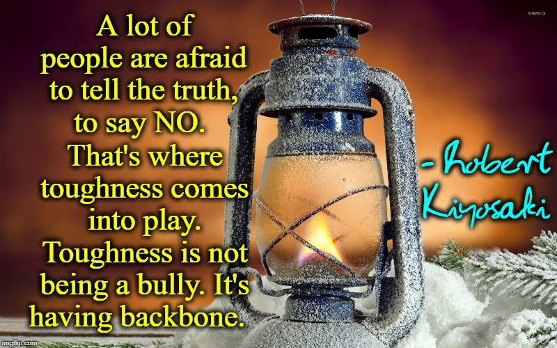 Besides Backbone It Takes Courage to Face Political Correctness | A lot of people are afraid to tell the truth,          to say NO. That's where toughness comes into play. Toughness is not being a bully. It's having backbone. - Robert Kiyosaki | image tagged in vince vance,having a spine,backbone,robert kiyoski,have the strength to say no,self-help books | made w/ Imgflip meme maker