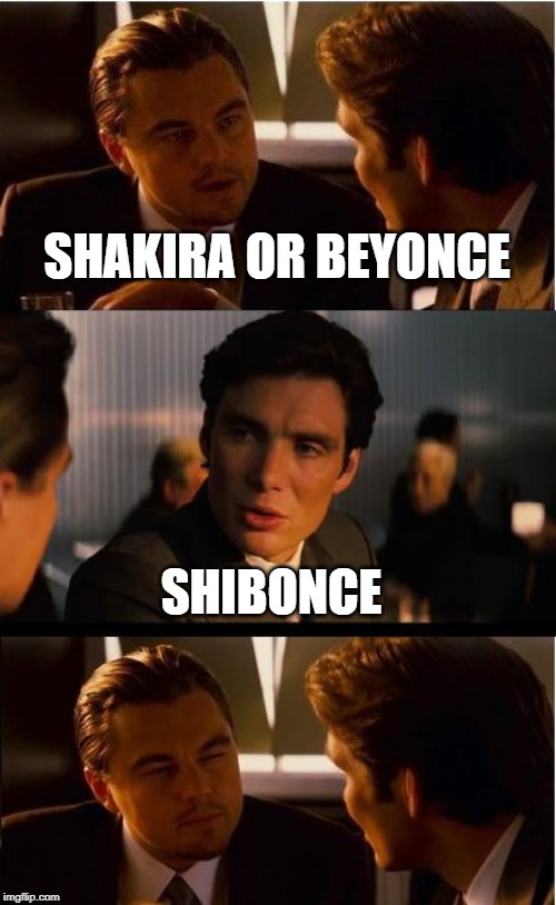 Inception | SHAKIRA OR BEYONCE; SHIBONCE | image tagged in memes,inception | made w/ Imgflip meme maker