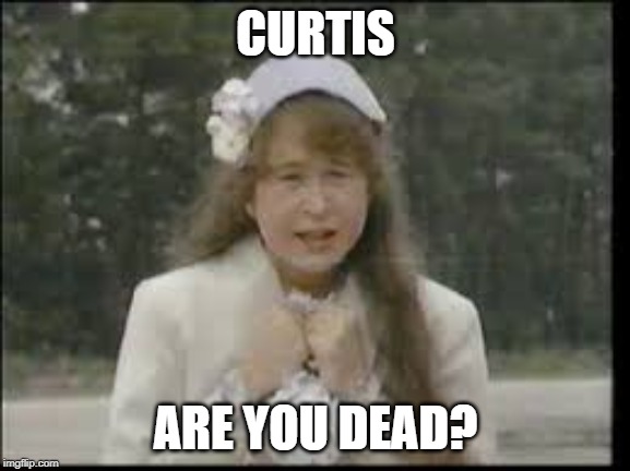 CURTIS; ARE YOU DEAD? | image tagged in movie quotes | made w/ Imgflip meme maker