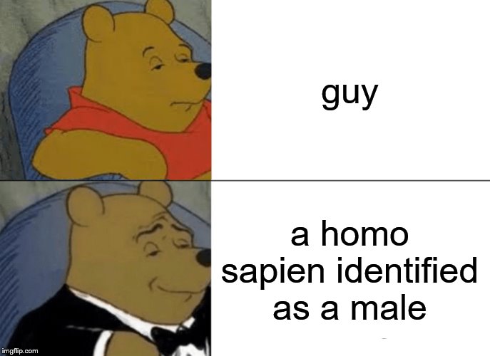 this is for 10k | guy; a homo sapien identified as a male | image tagged in memes,tuxedo winnie the pooh | made w/ Imgflip meme maker