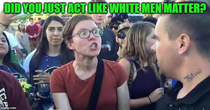 Did you just assume my gender | DID YOU JUST ACT LIKE WHITE MEN MATTER? | image tagged in did you just assume my gender | made w/ Imgflip meme maker