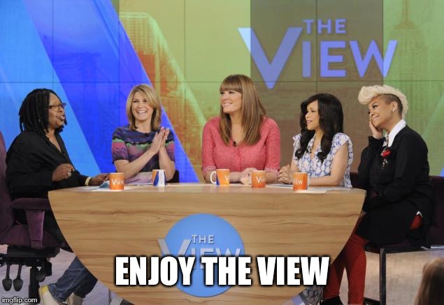 The View | ENJOY THE VIEW | image tagged in the view | made w/ Imgflip meme maker