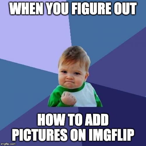 Success Kid | WHEN YOU FIGURE OUT; HOW TO ADD PICTURES ON IMGFLIP | image tagged in memes,success kid | made w/ Imgflip meme maker