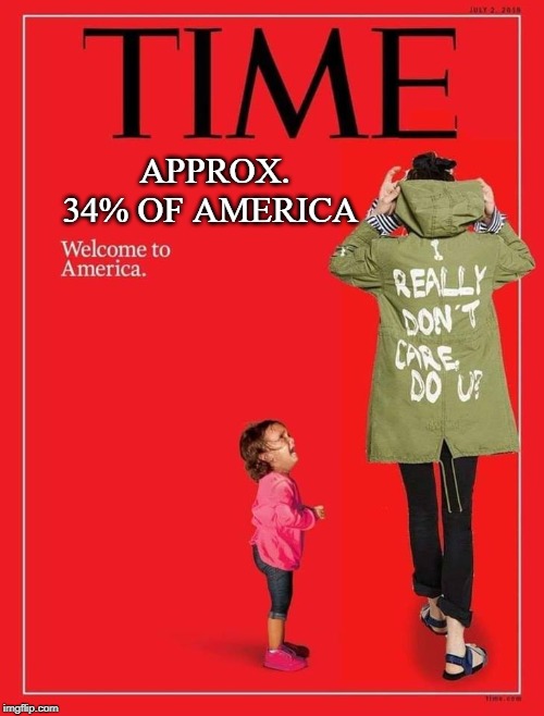 approx 34 percent do not care about the children in concentration camps | APPROX. 34% OF AMERICA | image tagged in evil,concentration camp | made w/ Imgflip meme maker