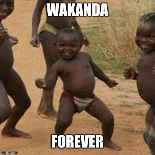 Third World Success Kid Meme | WAKANDA; FOREVER | image tagged in memes,third world success kid | made w/ Imgflip meme maker