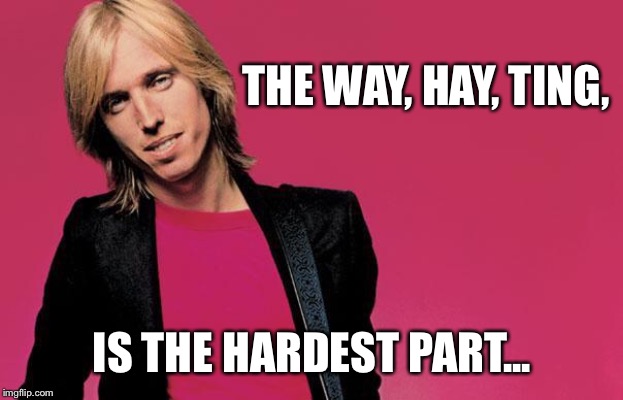 Tom petty | THE WAY, HAY, TING, IS THE HARDEST PART... | image tagged in tom petty | made w/ Imgflip meme maker