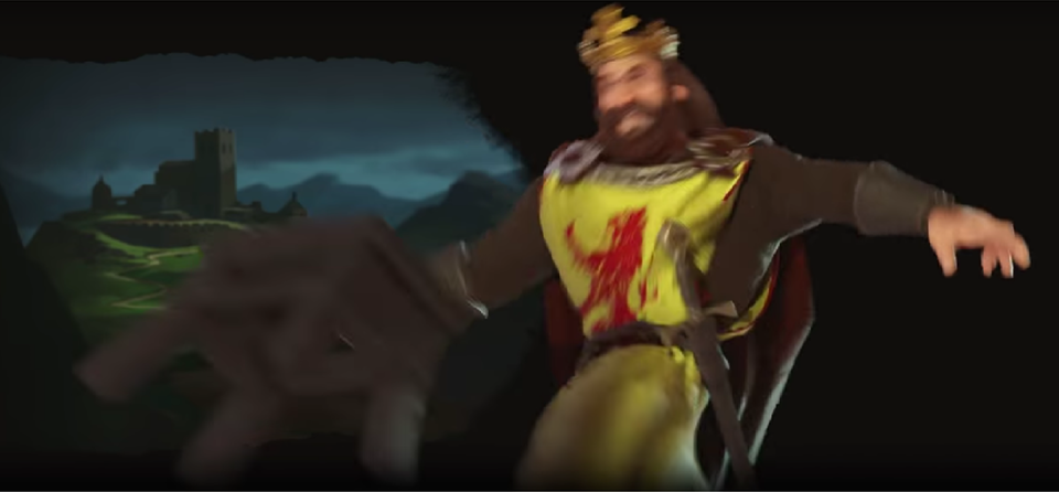 Robert the Bruce's Chair Kick Blank Meme Template