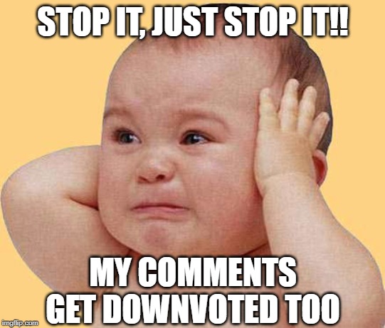 STOP IT, JUST STOP IT!! MY COMMENTS GET DOWNVOTED TOO | made w/ Imgflip meme maker