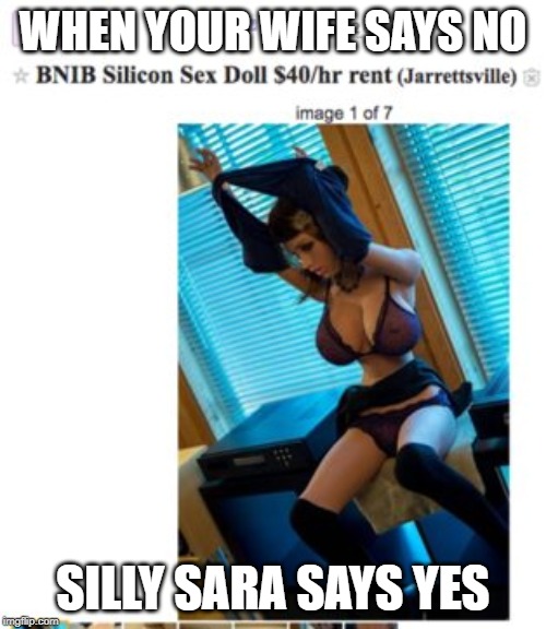 WHEN YOUR WIFE SAYS NO; SILLY SARA SAYS YES | made w/ Imgflip meme maker
