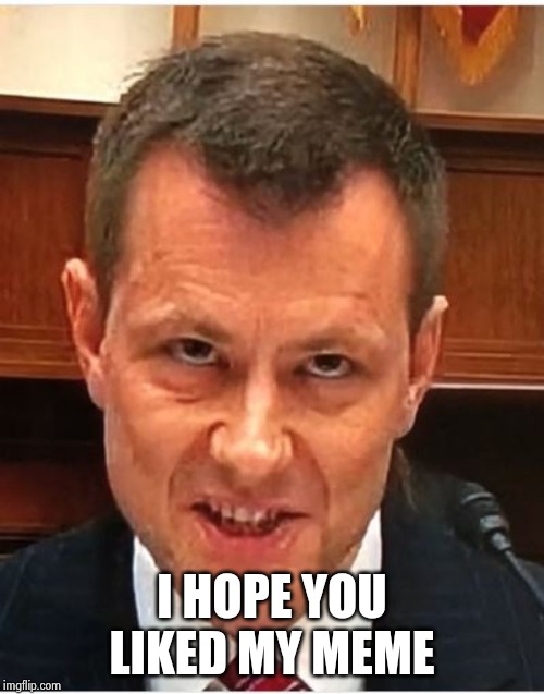 Peter Strzok | I HOPE YOU LIKED MY MEME | image tagged in peter strzok | made w/ Imgflip meme maker