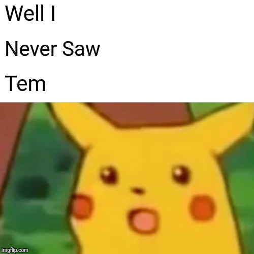 Well I Never Saw Tem | image tagged in memes,surprised pikachu | made w/ Imgflip meme maker