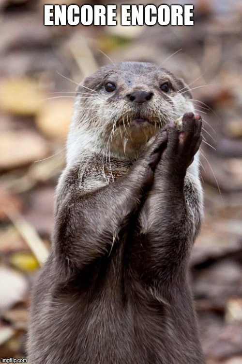 Slow-Clap Otter | ENCORE ENCORE | image tagged in slow-clap otter | made w/ Imgflip meme maker