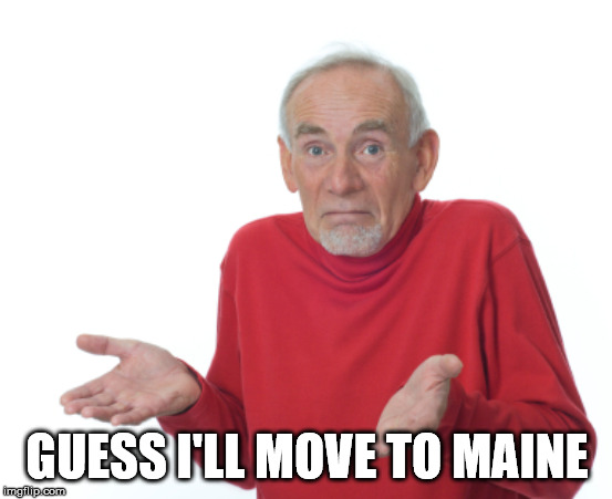 Guess I'll die  | GUESS I'LL MOVE TO MAINE | image tagged in guess i'll die | made w/ Imgflip meme maker