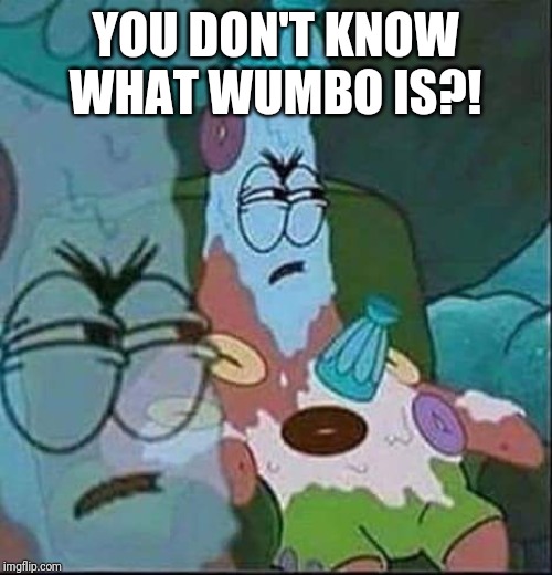 Patrick ice cream | YOU DON'T KNOW WHAT WUMBO IS?! | image tagged in patrick ice cream | made w/ Imgflip meme maker