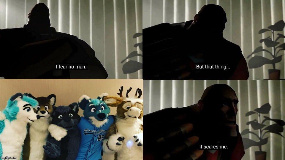 It scares me | image tagged in gamers vs furries,tf2,furries,gamers | made w/ Imgflip meme maker