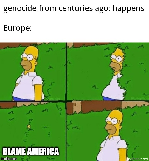 BLAME AMERICA | image tagged in europe | made w/ Imgflip meme maker