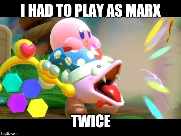 Marx firing his laser  | I HAD TO PLAY AS MARX TWICE | image tagged in marx firing his laser | made w/ Imgflip meme maker