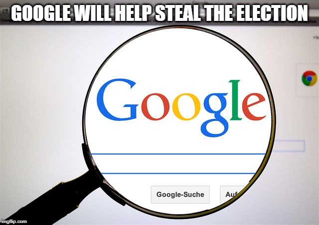 Google search | GOOGLE WILL HELP STEAL THE ELECTION | image tagged in google search | made w/ Imgflip meme maker