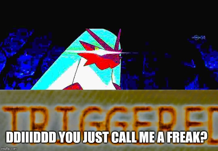 DDIIIDDD YOU JUST CALL ME A FREAK? | image tagged in blaze the blaziken triggered | made w/ Imgflip meme maker