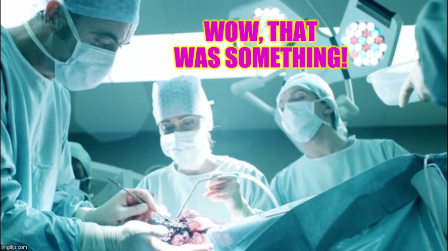 Brain Surgeon | WOW, THAT WAS SOMETHING! | image tagged in brain surgeon | made w/ Imgflip meme maker