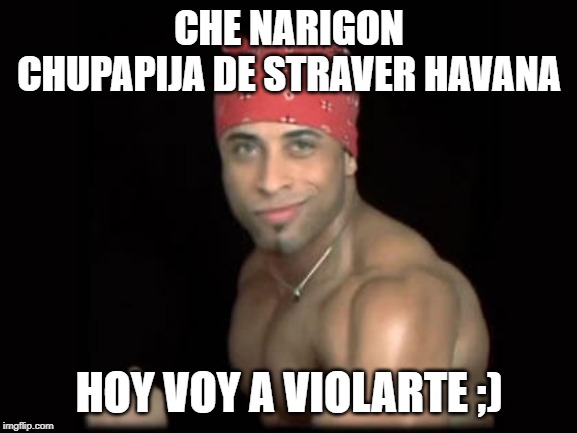 ricardo milosss | CHE NARIGON CHUPAPIJA DE STRAVER HAVANA; HOY VOY A VIOLARTE ;) | image tagged in ricardo milosss | made w/ Imgflip meme maker