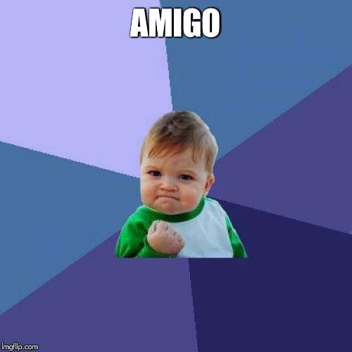 Success Kid Meme | AMIGO | image tagged in memes,success kid | made w/ Imgflip meme maker