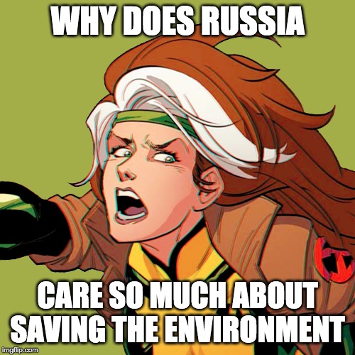 Rouge is a Russian Plant | WHY DOES RUSSIA; CARE SO MUCH ABOUT SAVING THE ENVIRONMENT | image tagged in tulsi gabbard,russian interferece,rouge | made w/ Imgflip meme maker