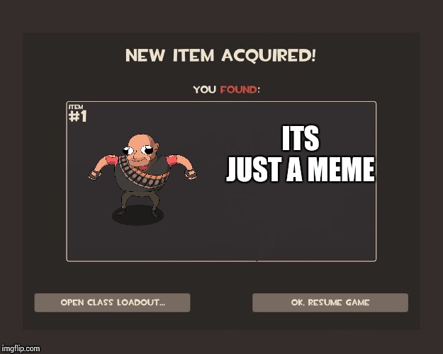 Its just a meme, bro! | ITS JUST A MEME | image tagged in you got tf2 shit | made w/ Imgflip meme maker