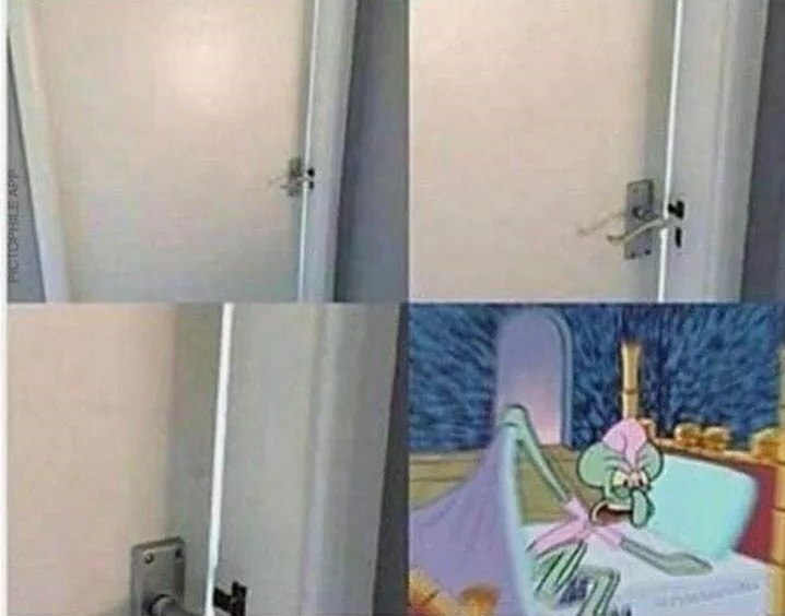 High Quality Door sponge bob Blank Meme Template