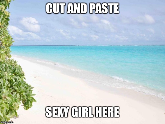 CUT AND PASTE; SEXY GIRL HERE | made w/ Imgflip meme maker