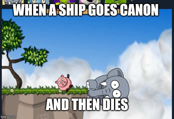 Help | WHEN A SHIP GOES CANON; AND THEN DIES | image tagged in help | made w/ Imgflip meme maker