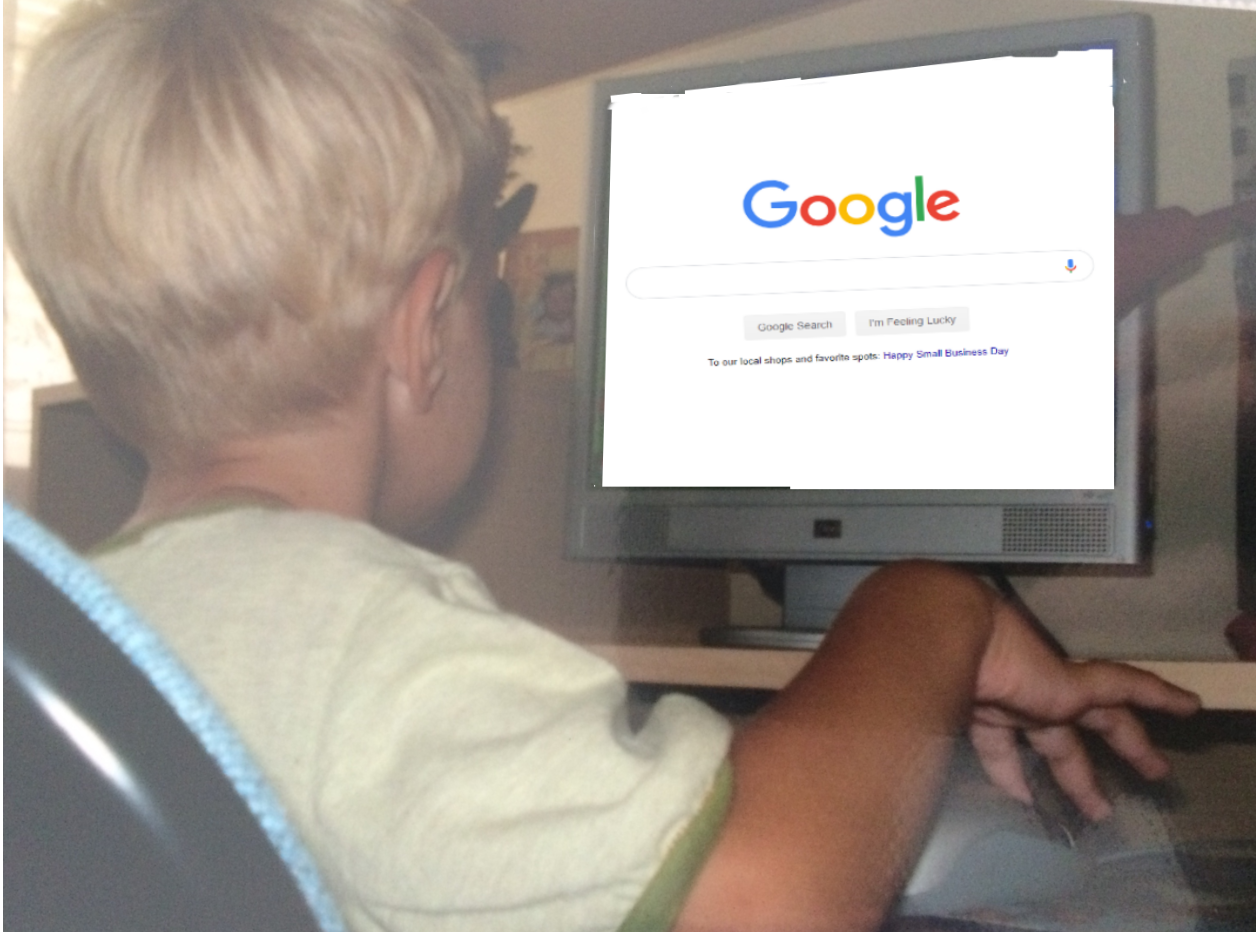 High Quality Kid Google Search Blank Meme Template