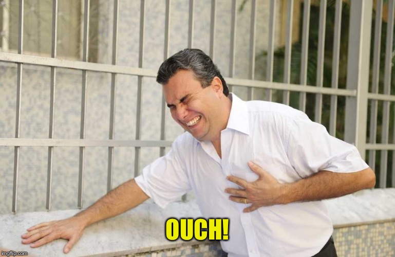 ouch | OUCH! | image tagged in ouch | made w/ Imgflip meme maker