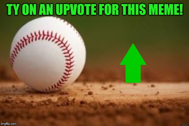 Baseball | TY ON AN UPVOTE FOR THIS MEME! | image tagged in baseball | made w/ Imgflip meme maker