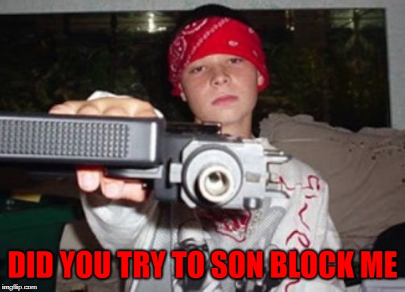 DID YOU TRY TO SON BLOCK ME | made w/ Imgflip meme maker