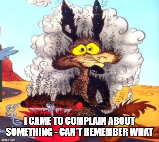 I CAME TO COMPLAIN ABOUT SOMETHING - CAN'T REMEMBER WHAT | made w/ Imgflip meme maker