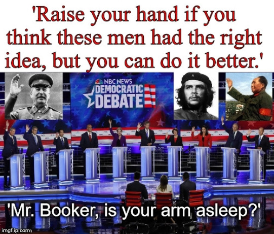 Debate? | image tagged in democratic socialism,presidential debate | made w/ Imgflip meme maker