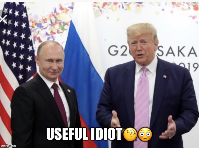 Trump, Putin make light of election meddling. | USEFUL IDIOT🧐😳 | image tagged in trump putin make light of election meddling,donald trump,vladimir putin,ass,fool,moron | made w/ Imgflip meme maker