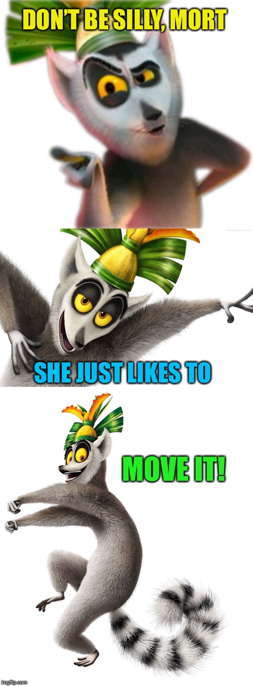 DON’T BE SILLY, MORT MOVE IT! SHE JUST LIKES TO | made w/ Imgflip meme maker