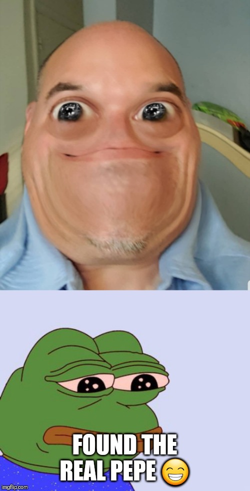 FOUND THE REAL PEPE 😁 | image tagged in pepe the frog | made w/ Imgflip meme maker
