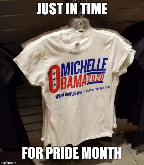 Michelle Obama | JUST IN TIME; FOR PRIDE MONTH | image tagged in michelle,obama,balls | made w/ Imgflip meme maker