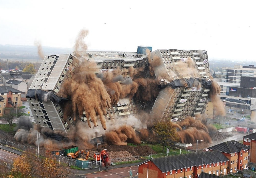 High Quality Building implosion Blank Meme Template