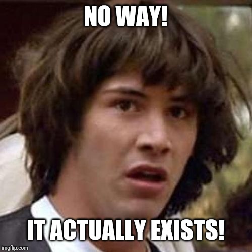 NO WAY! IT ACTUALLY EXISTS! | image tagged in whoa | made w/ Imgflip meme maker
