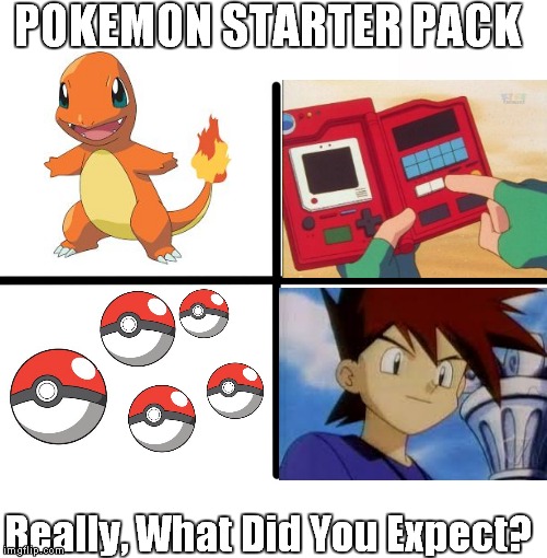 Blank Starter Pack | POKEMON STARTER PACK; Really, What Did You Expect? | image tagged in memes,blank starter pack | made w/ Imgflip meme maker