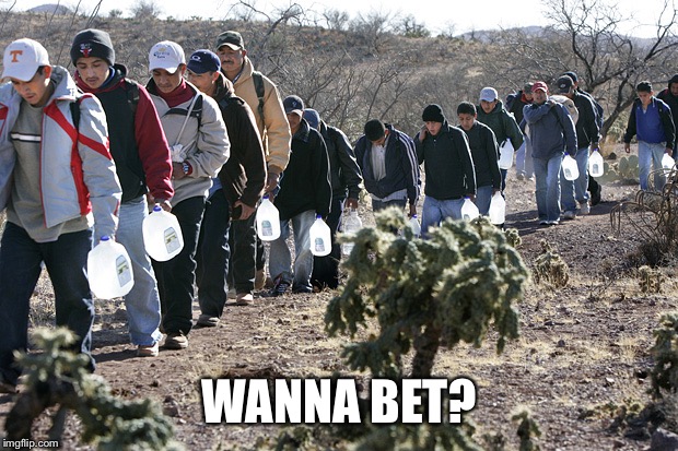 mexican immigration | WANNA BET? | image tagged in mexican immigration | made w/ Imgflip meme maker